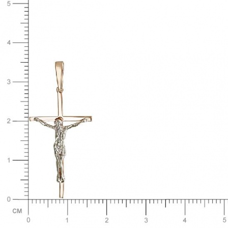 Крестик из комбинированного золота (арт. 342753)