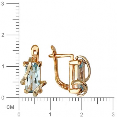 Серьги с топазами из комбинированного золота (арт. 344266)