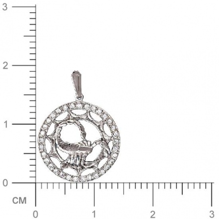 Подвеска "Скорпион" с фианитами из серебра (арт. 347561)