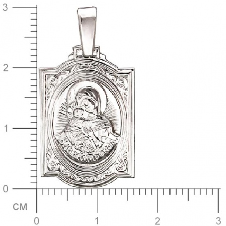 Подвеска-иконка "Богородица Владимирская" из серебра (арт. 347710)