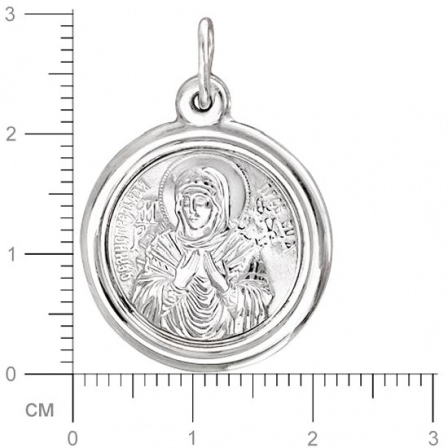 Подвеска-иконка "Семистрельная Богородица" из серебра (арт. 347784)