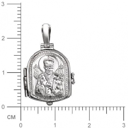Подвеска-иконка "Николай Чудотворец" из серебра (арт. 347808)