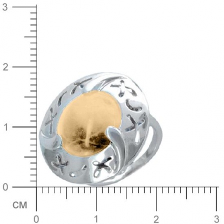 Кольцо с кварцем из серебра (арт. 348792)