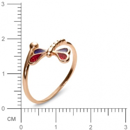 Кольцо Стрекоза из красного золота  (арт. 350697)