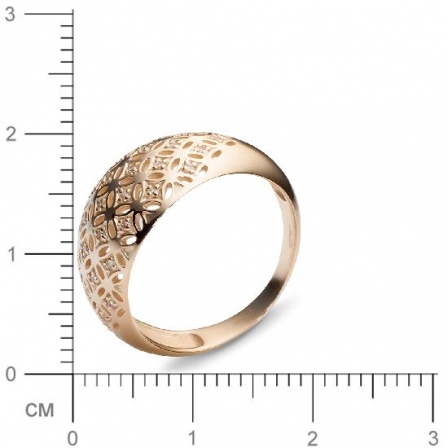 Кольцо с 29 фианитами из красного золота  (арт. 350864)