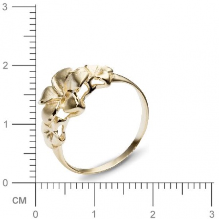 Кольцо Цветы из жёлтого золота  (арт. 351393)