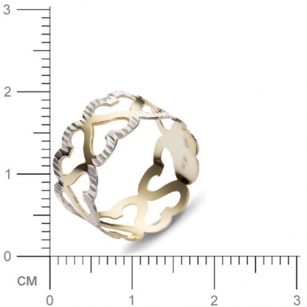 Кольцо Сердечки из жёлтого золота  (арт. 351398)