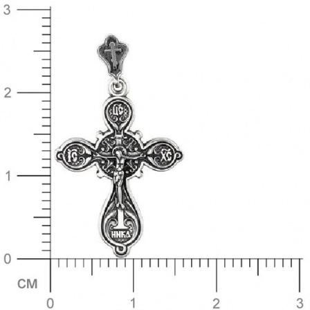 Крестик из чернёного серебра (арт. 351408)