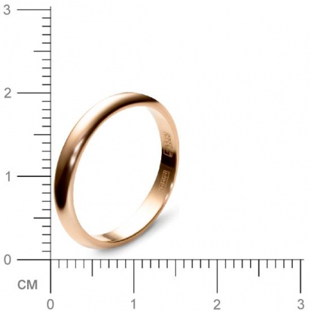 Обручальное кольцо из красного золота  (арт. 351626)