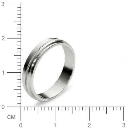 Обручальное кольцо из белого золота  (арт. 351716)