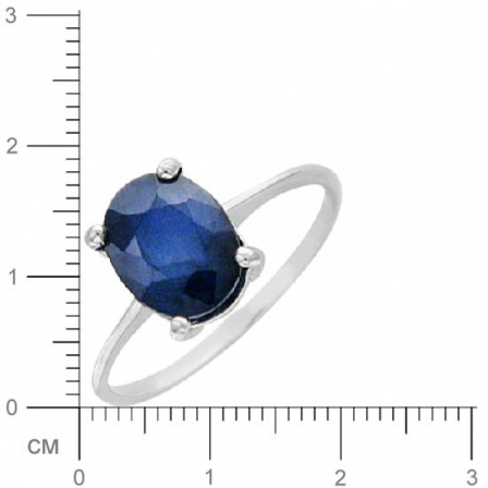 Кольцо с сапфиром из серебра (арт. 351954)