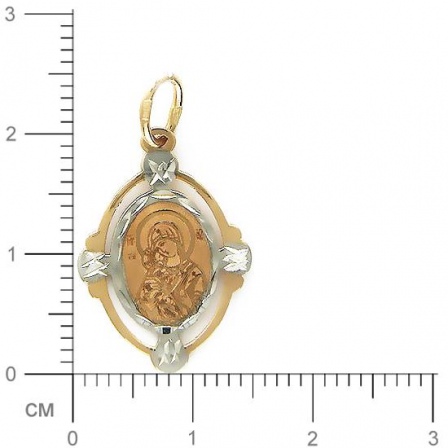 Подвеска-иконка "Владимирская Богородица" из красного золота (арт. 352447)