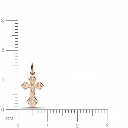 Крестик из красного золота  (арт. 352513)