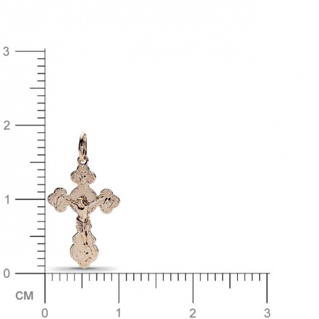 Крестик из красного золота  (арт. 352575)