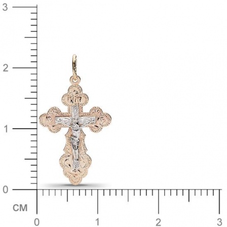 Крестик из комбинированного золота  (арт. 352633)