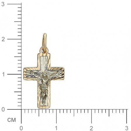 Крестик из комбинированного золота  (арт. 352637)