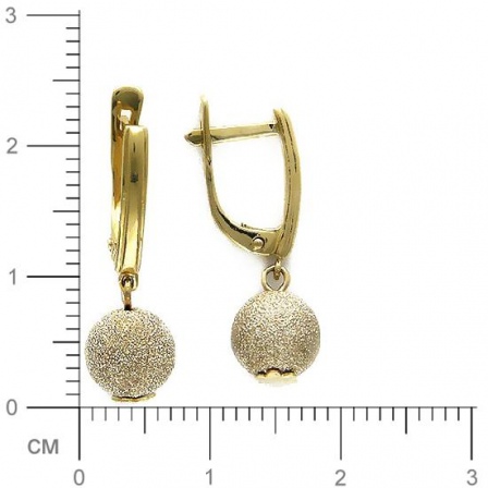 Серьги шарики из комбинированного золота  (арт. 352693)