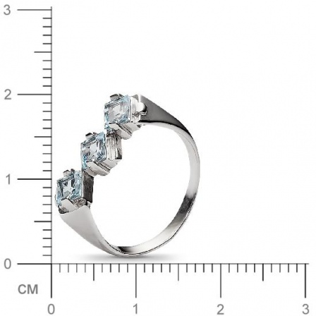 Кольцо с 3 топазами из серебра 925 пробы (арт. 354228)