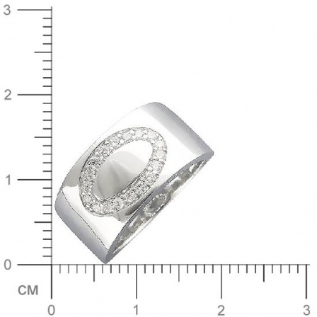 Кольцо с фианитами из серебра 925 пробы (арт. 354860)