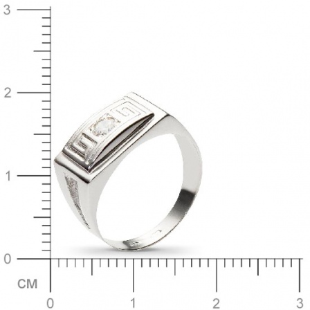 Кольцо с 1 фианитом из серебра 925 пробы (арт. 355945)