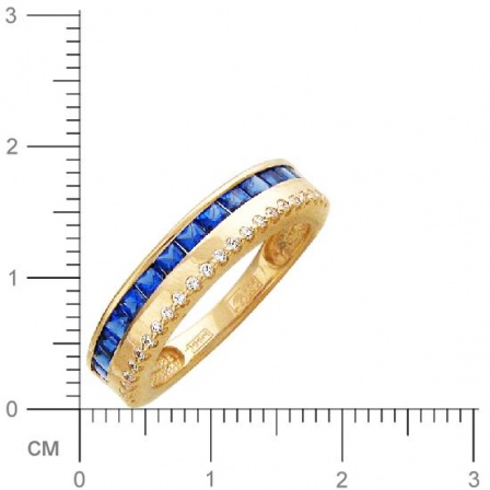 Кольцо с 37 фианитами из красного золота  (арт. 358458)
