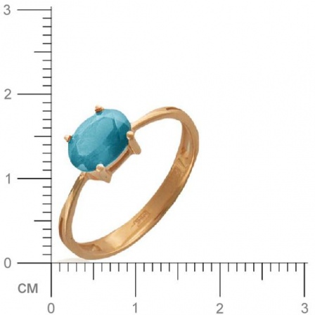 Кольцо с 1 топазом из красного золота  (арт. 359349)
