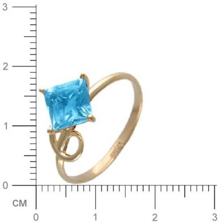 Кольцо с 1 топазом из красного золота  (арт. 359411)