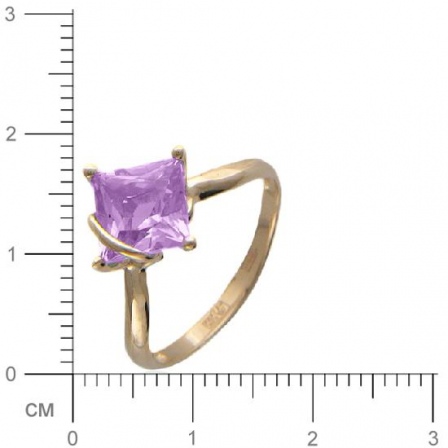 Кольцо с 1 аметистом из красного золота  (арт. 359412)