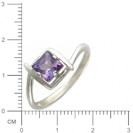 Кольцо с 1 аметистом из серебра 925 пробы (арт. 359467)