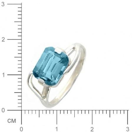 Кольцо с 1 топазом из серебра 925 пробы (арт. 359476)
