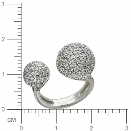 Кольцо Шар с 224 бриллиантами из белого золота  (арт. 361793)