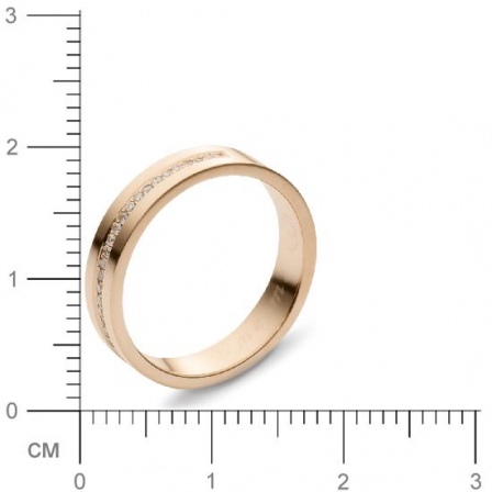 Кольцо с 30 бриллиантами из красного золота  (арт. 361857)