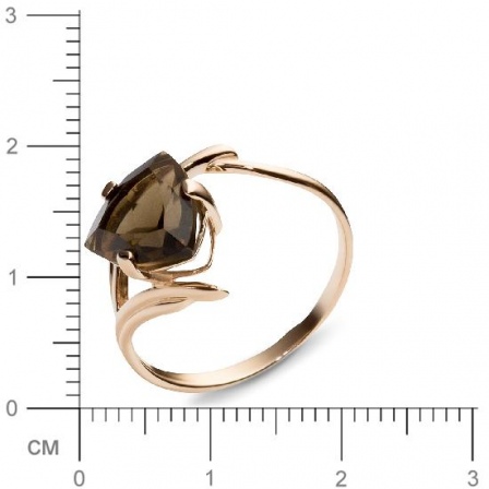 Кольцо с 1 топазом из красного золота  (арт. 362031)