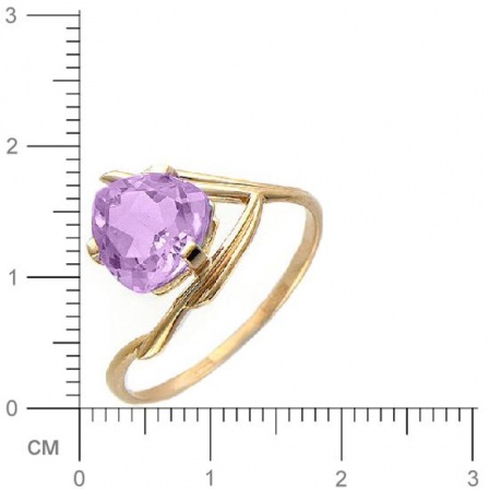 Кольцо с 1 аметистом из красного золота  (арт. 362033)