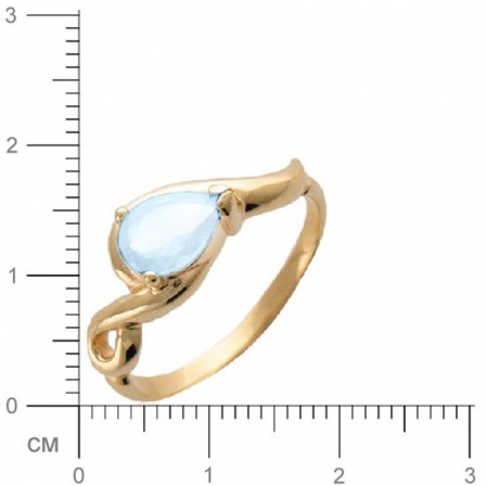 Кольцо с 1 топазом из жёлтого золота  (арт. 362049)