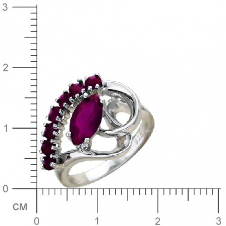 Кольцо с корундами из серебра 925 пробы (арт. 363129)