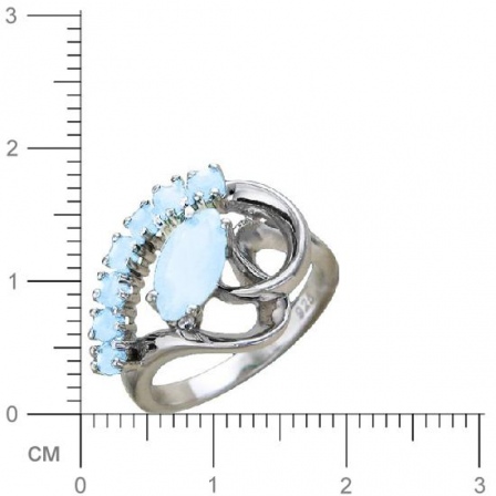Кольцо с топазами из серебра 925 пробы (арт. 363131)