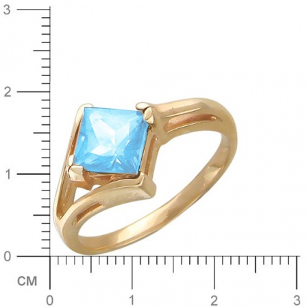 Кольцо с 1 топазом из красного золота  (арт. 363697)
