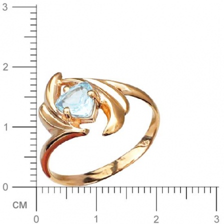 Кольцо с 1 топазом из красного золота  (арт. 363699)