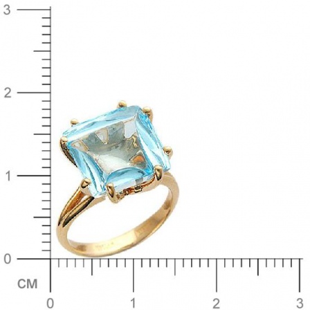 Кольцо с 1 топазом из красного золота  (арт. 363710)
