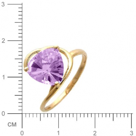 Кольцо с 1 аметистом из красного золота  (арт. 363713)