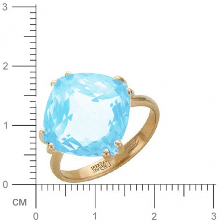 Кольцо с 1 топазом из красного золота  (арт. 363729)