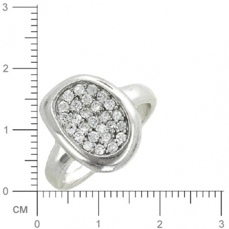 Кольцо с фианитами из серебра 925 пробы (арт. 365585)