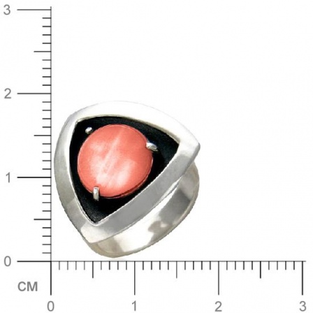 Кольцо с 1 яшмой из серебра 925 пробы (арт. 366034)