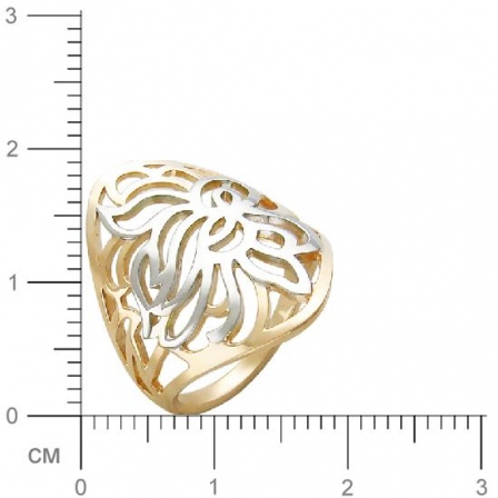 Кольцо Цветок из красного золота (арт. 366672)
