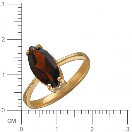 Кольцо с гранатом из красного золота (арт. 367054)