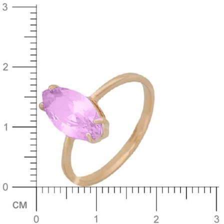 Кольцо с аметистом из красного золота (арт. 367056)