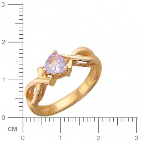 Кольцо с аметистом из красного золота (арт. 367072)