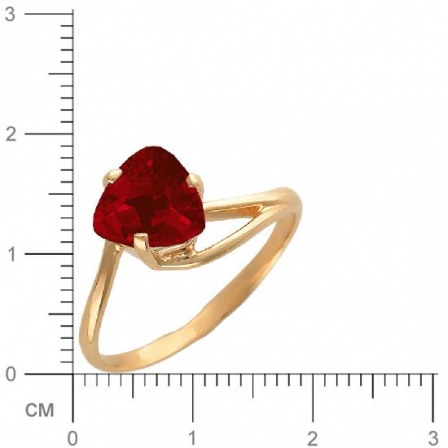 Кольцо с гранатом из красного золота (арт. 367123)