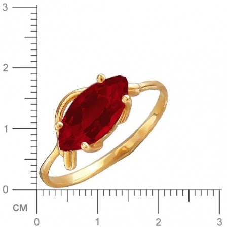 Кольцо с гранатом из красного золота (арт. 367129)